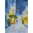 Obraz Akwarela Oryginał 19x27 pt Melodia wieczoru