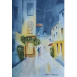 Obraz Akwarela Oryginał 19x27 pt Melodia wieczoru