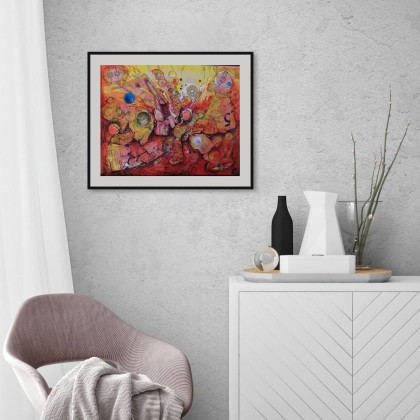 Sara Mondrian - kolaż analogowy - Obraz na podobraziu 40x50cm Duża piątka foto #1