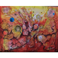 OBRAZ NA PODOBRAZIU 40X50CM DUŻA PIĄTKA
