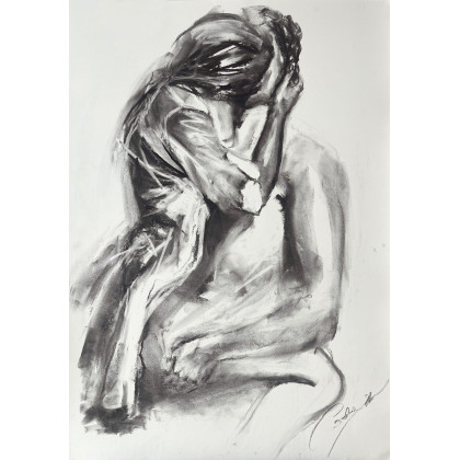 Ja,Ty - 100x70., Studio.Sensual, rysunek węglem