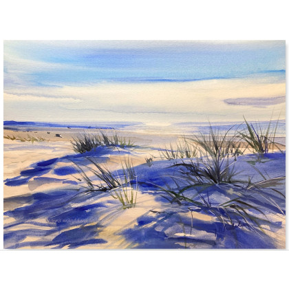 Błękitne plaże, Joanna Magdalena, obrazy akwarela