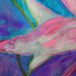 Magnolia akwarela i pastela sucha A4