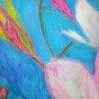 Magnolia akwarela i pastela sucha A4