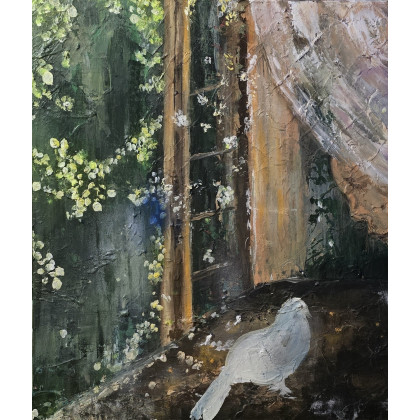 Lost bird, Ewa Mościszko, obrazy akryl