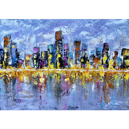 City Of Lights, Marta Hajduk-Pawlica, obrazy akryl