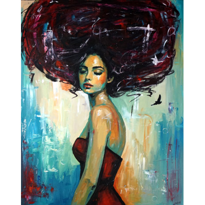 Whispers of Zephyr 80x100, Rafal Stach, obrazy akryl