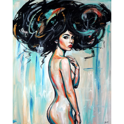 Mgławica Wenus 80x100, Rafal Stach, obrazy akryl