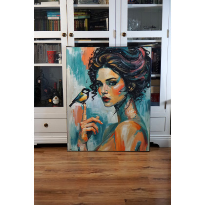 Rafal Stach - obrazy akryl - Little Friend 80x100 foto #4