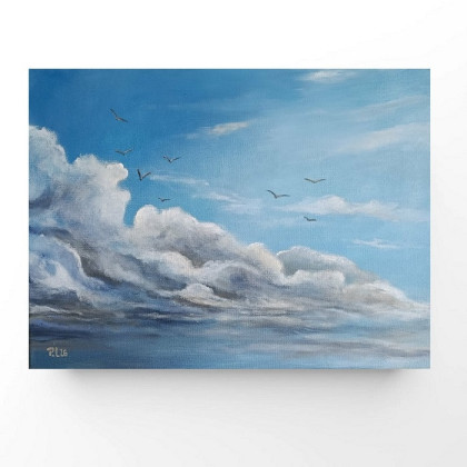 Cichy poranek- obraz akrylowy 30/40 cm, Paulina Lebida, obrazy akryl