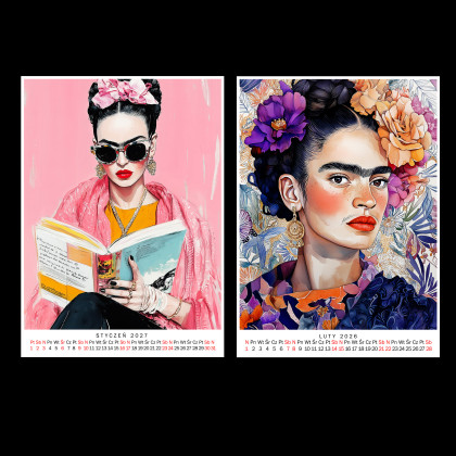 Justyna Jaszke - Grafika cyfrowa - Kalendarz 2027 Frida 15x21 cm foto #1