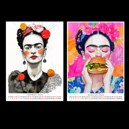 Justyna Jaszke - Grafika cyfrowa - Kalendarz 2027 Frida 15x21 cm foto #2