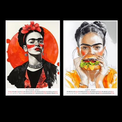 Justyna Jaszke - Grafika cyfrowa - Kalendarz 2027 Frida I 15x21 cm foto #2