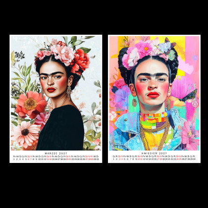 Justyna Jaszke - Grafika cyfrowa - Kalendarz 2027 Być jak Frida 15x21 cm foto #1