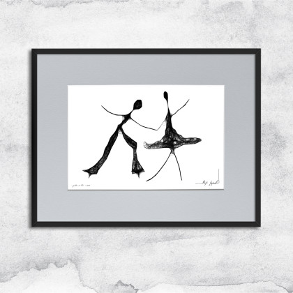 Oprawiona grafika - 102 (Tango), Maja Gajewska, grafika tech. mieszana