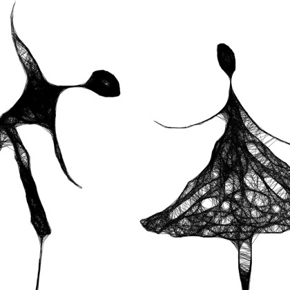 Maja Gajewska - grafika tech. mieszana - Oprawiona grafika - 101 - Zaproszenie do tańca foto #2