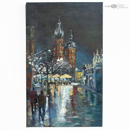 Nocny Rynek w Krakowie, Moje MW, obrazy olejne