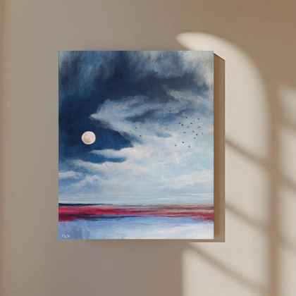 Paulina Lebida - obrazy akryl - Pomiędzy nocą a świtem   - obraz akrylowy 50/40 cm foto #1