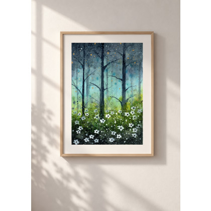 Akwarela A4. Las, Małgorzata Domańska ART, obrazy akwarela