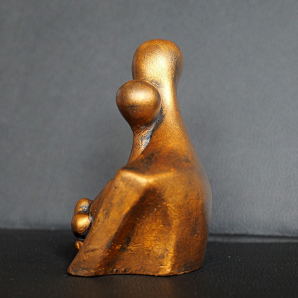 Justyna Jaszke - rzeźby - Rzeźba Para Zakochanych złota wys. 11,6 cm foto #3