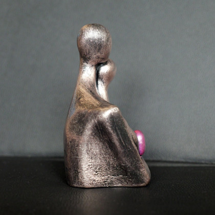 Justyna Jaszke - rzeźby - Rzeźba Para Zakochanych róż metaliczny wys. 11,8 cm foto #2