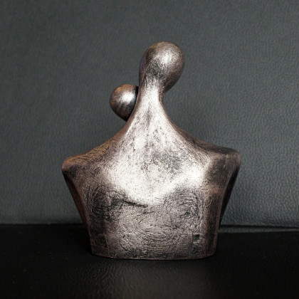 Justyna Jaszke - rzeźby - Rzeźba Para Zakochanych róż metaliczny wys. 11,8 cm foto #3