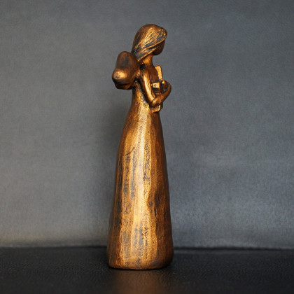 Justyna Jaszke - rzeźby - Rzeźba złoty Anioł z Gwiazdą wys. 13,5 cm foto #2