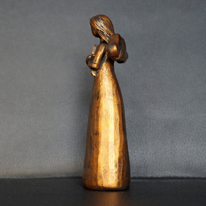 Justyna Jaszke - rzeźby - Rzeźba złoty Anioł z Gwiazdą wys. 13,5 cm foto #3