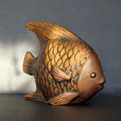 Rzeźba Złota Rybka wys. 11,5 cm, Justyna Jaszke, rzeźby