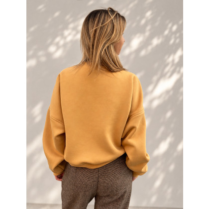 Marta Hajduk-Pawlica - bluzy - Honey-Coloured / miodowa bluza basic foto #1