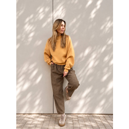 Marta Hajduk-Pawlica - bluzy - Honey-Coloured / miodowa bluza basic foto #2