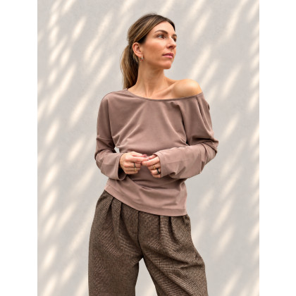 Midnight Sky Latte / dwustronny longsleeve, Marta Hajduk-Pawlica, bluzki