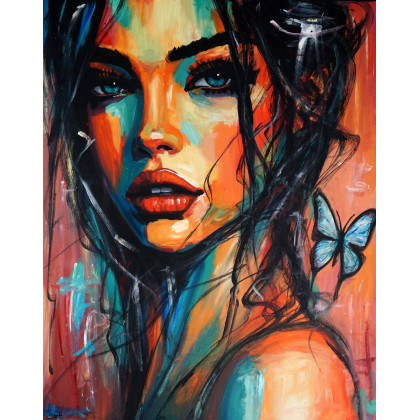 Touch the Butterfly 80x100, Rafal Stach, obrazy akryl