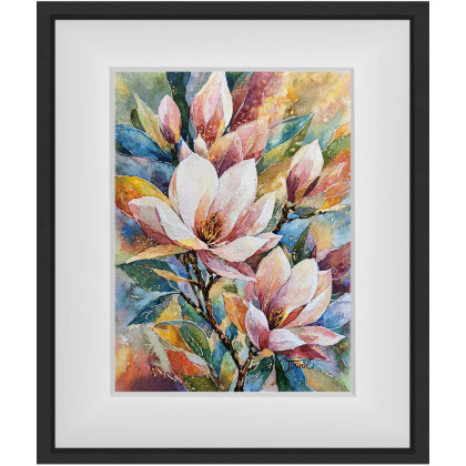 Joanna Tomczyk - obrazy akwarela - Magnolie, Akwarela 24 x 32 cm foto #3