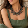 Krótki Naszyjnik Choker Boho z Koralików i Serc – Szkło i Metal