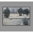 Oryginalny obraz akwarelowy pt: Zimowe milczenie. 19x27 cm, unikat