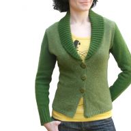 SWETER - ŻAKIET ZIELEŃ