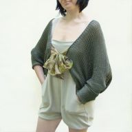 KIMONO KHAKI Z WIĄZANIEM