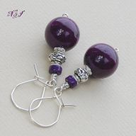 MARBLE-VIOLET KOLCZYKI