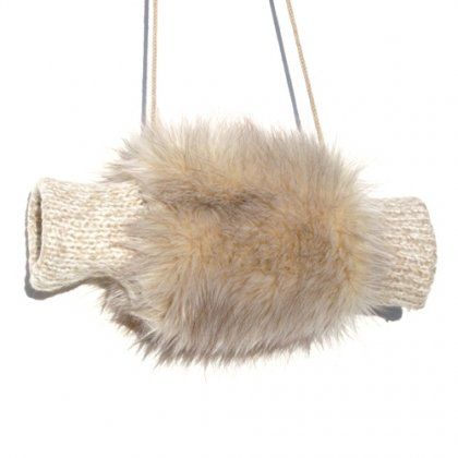 mufka beżowa, halo-pracownia, mufki