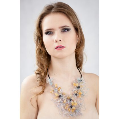 Estera Grabarczyk - korale,naszyjniki - naszyjnik metaloplastyka  foto #1