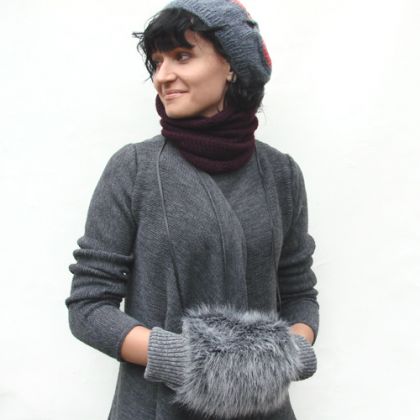 mufka jasnopopielata, halo-pracownia, mufki