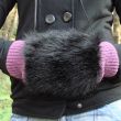 mufka wrzos z czarnym