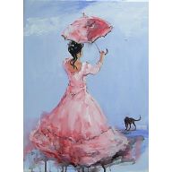 PANNA,PIES I PARASOL..