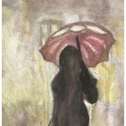 Bożena Ronowska - obrazy akwarela - Deszczowy dzień foto #1