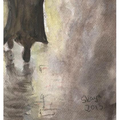 Bożena Ronowska - obrazy akwarela - Deszczowy dzień foto #3