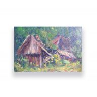 Stara chata-obraz olejny płótno