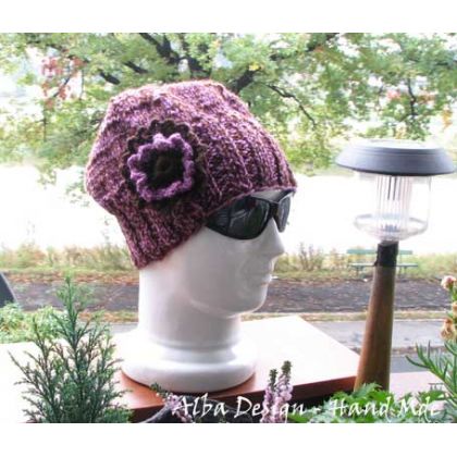 Alba Design - czapki - Brąz z różem. foto #2