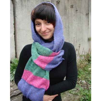 halo-pracownia - czapki - szalokaptur fiolet foto #1