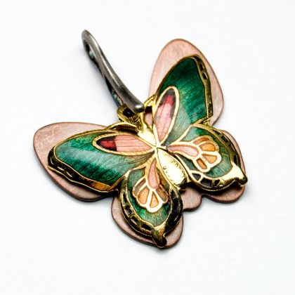 Kolorowy motyl zawieszka -B47, Artseko, wisiory